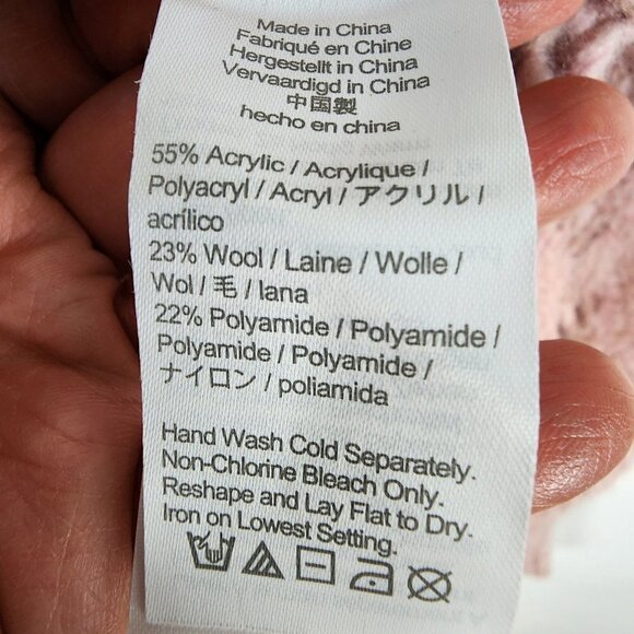 J. Crew Womens Pointelle Crewneck Sweater Light Pink Mauve Wool Blend Sweater XS - Picture 6 of 9